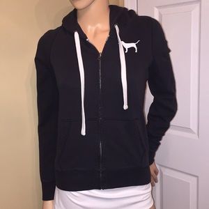 Pink Victoria Secret zip up hoodie D1